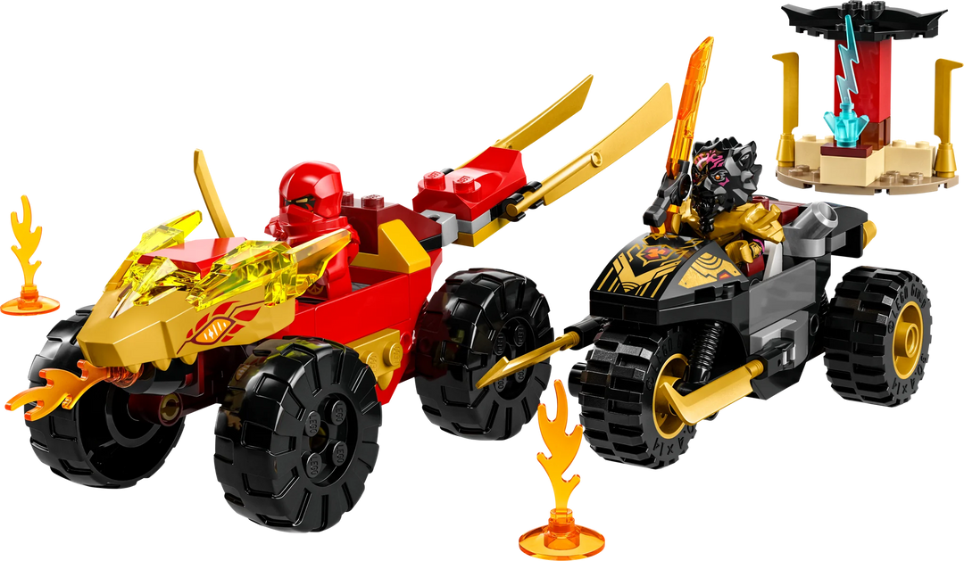 LEGO® NINJAGO®: Kai and Ras's Car and Bike Battle