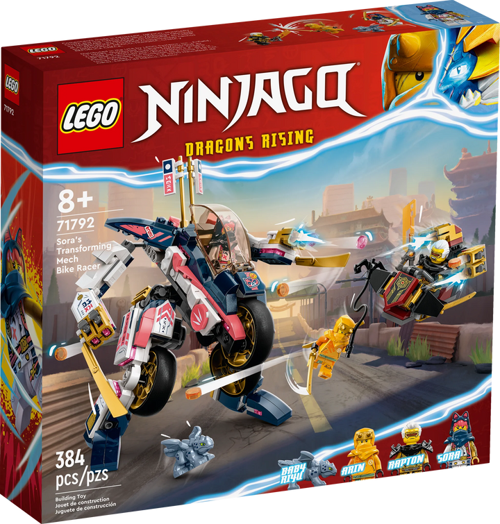 LEGO® NINJAGO®: Sora's Transforming Mech Bike Racer