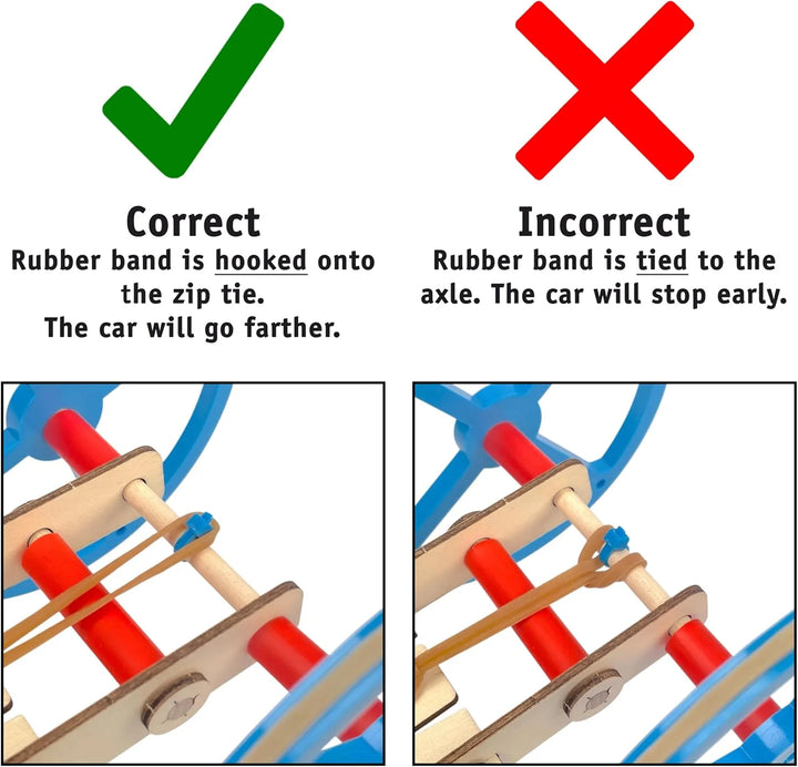 STEM Inventions: Rubber band car kit, 10 pack
