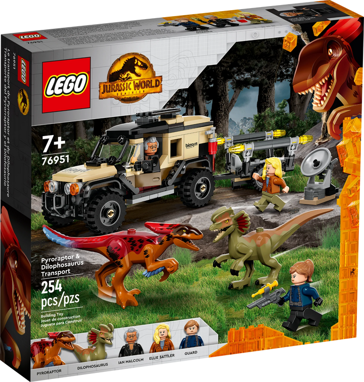 LEGO® Jurassic World™: Pyroraptor & Dilophosaurus Transport