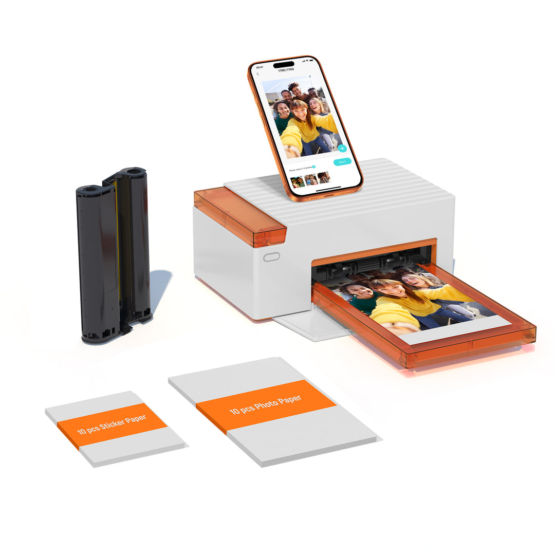 Amber M110 Photo Printer with Photo Paper & Ink Cartridge w/o Battery