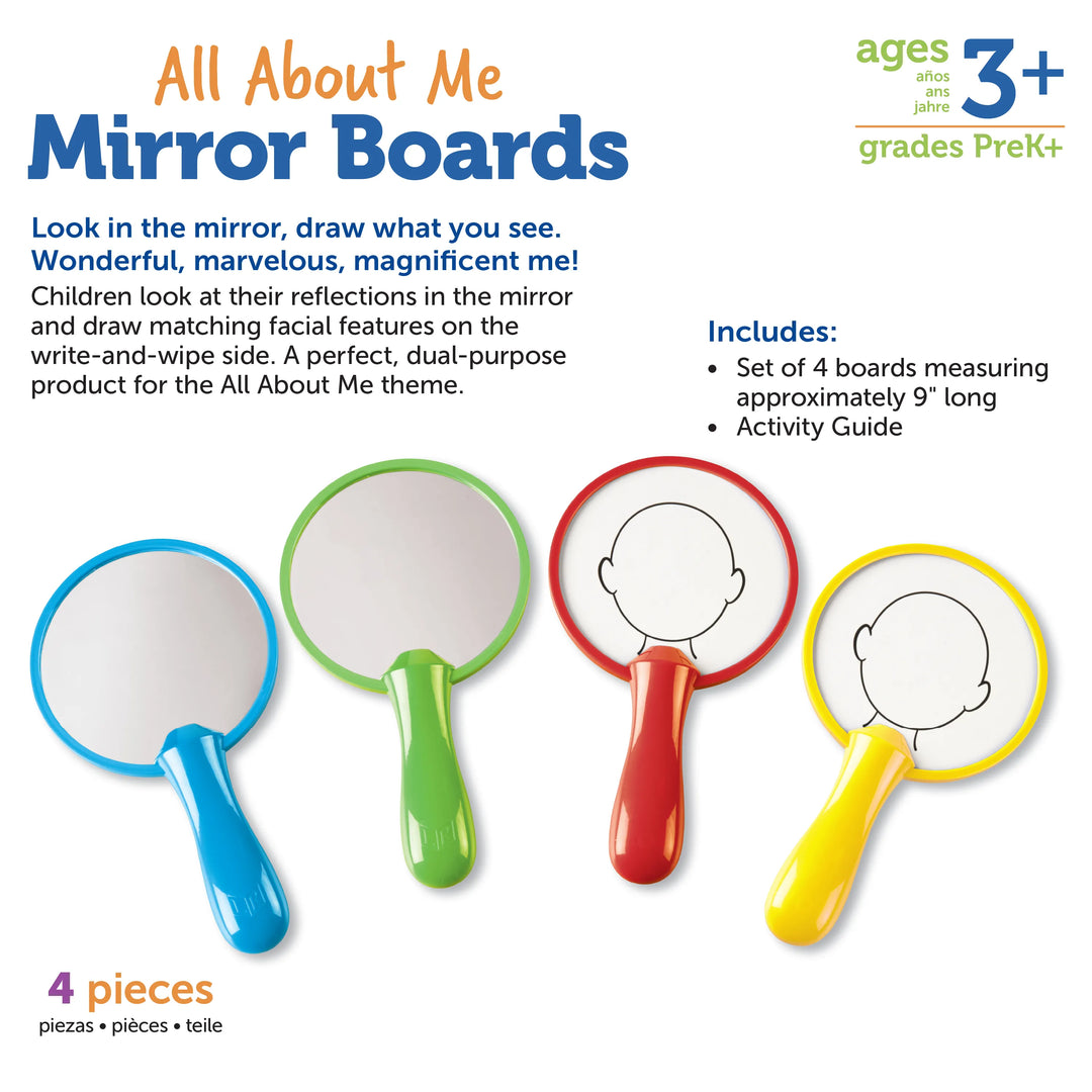 All About Me Mirror Boards, Set of 4