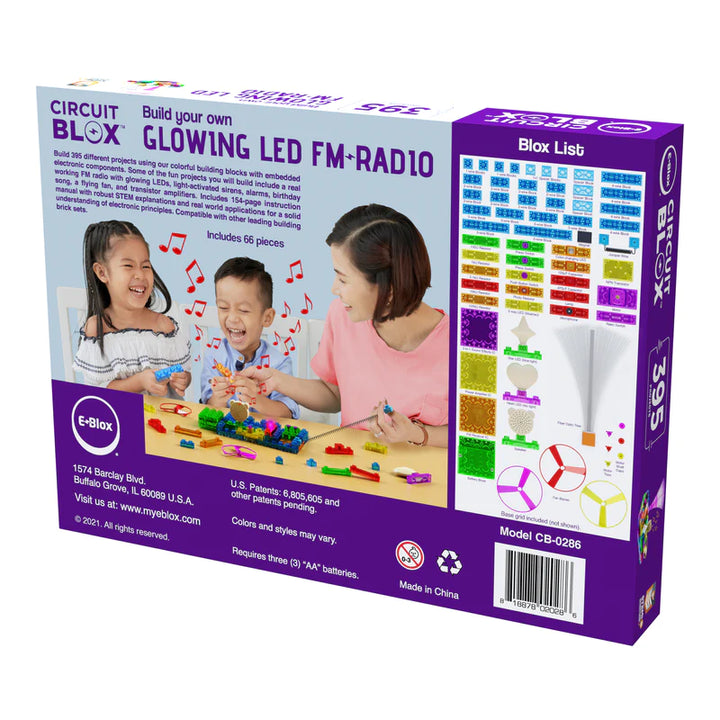 Circuit Blox BYO Glowing LED FM Radio 395 Projects