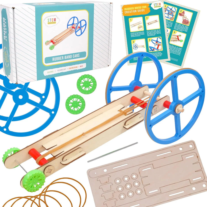 STEM Inventions: Rubber band car kit, 10 pack