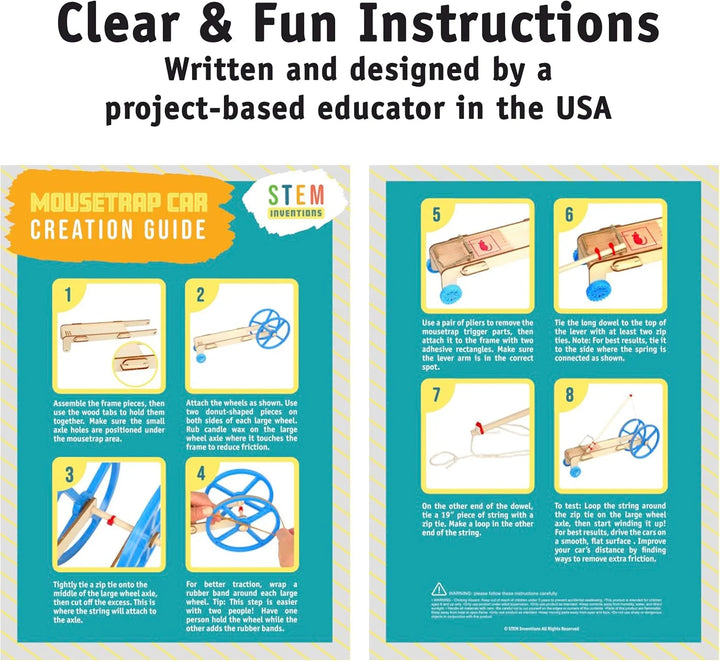 STEM Inventions: Mousetrap car kit, 10 pack