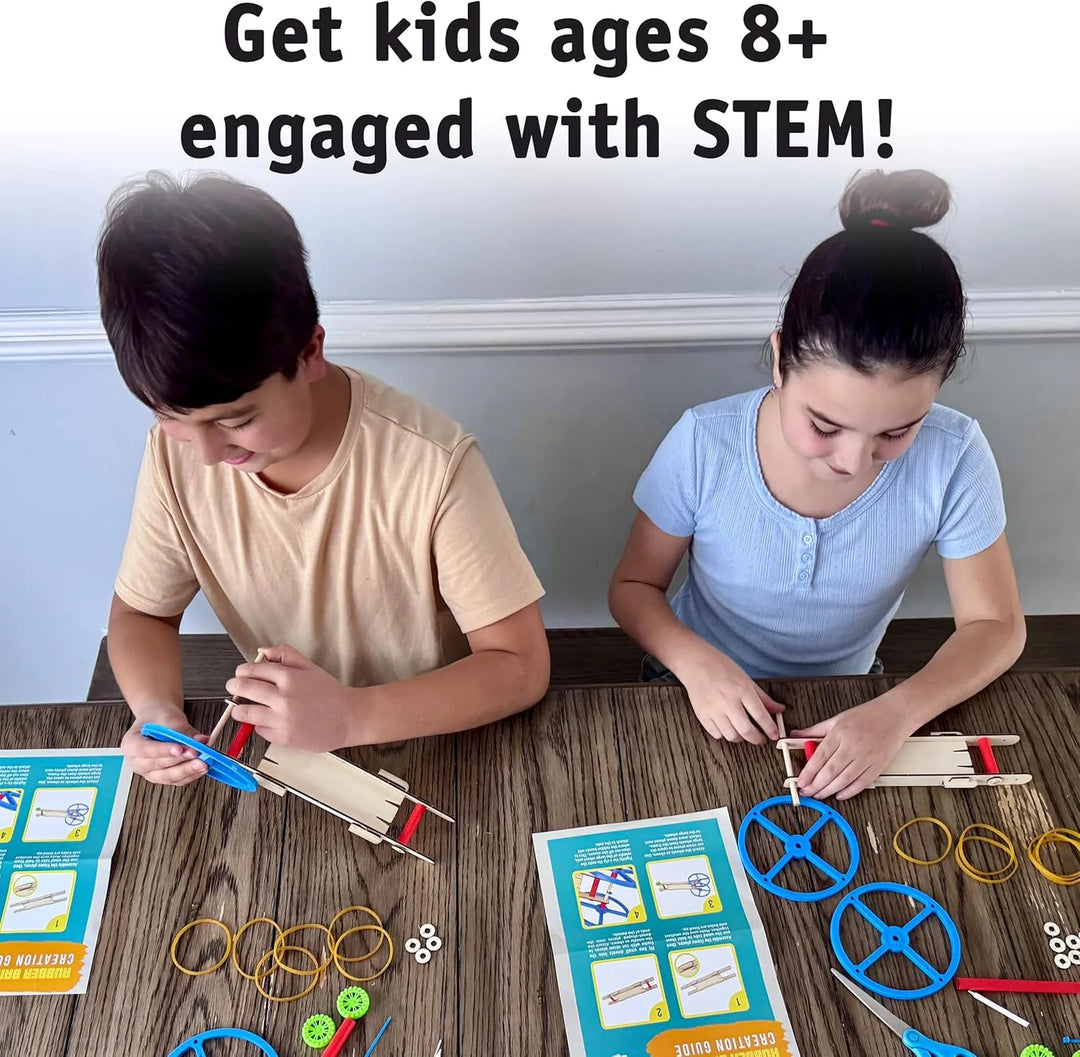 STEM Inventions: Rubber band car kit, 10 pack