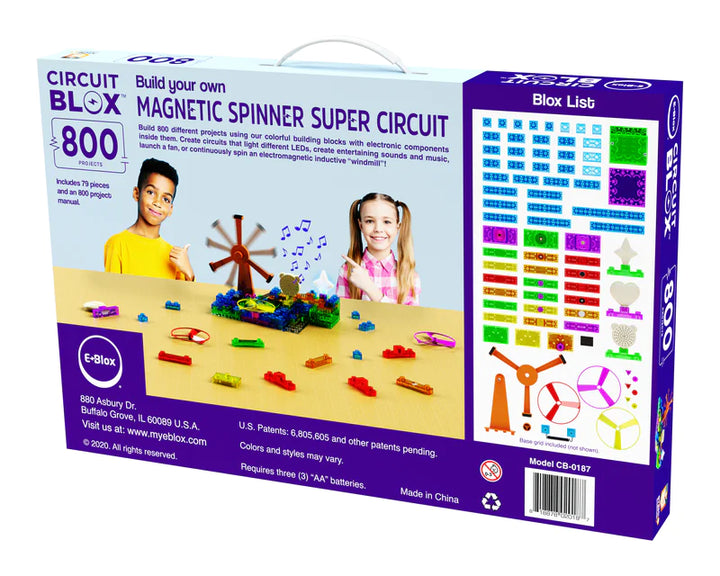 Circuit Blox BYO Induction Spinner Super Circuit - 800 Projects