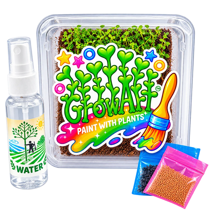 GrowArt™ Grow-Your-Own Art Kit: Edible Microgreens Kit COMPACT Classroom Bundle (24)