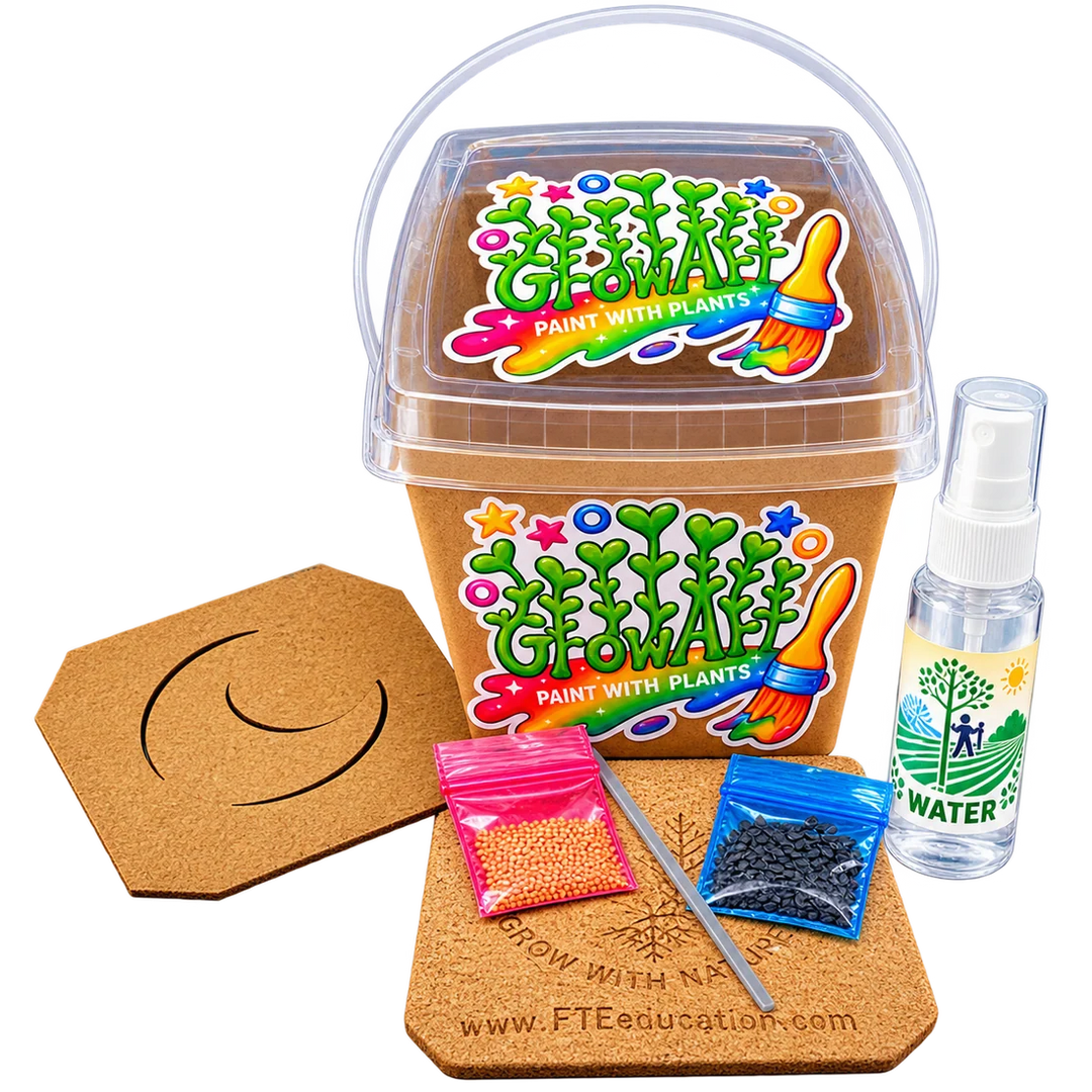 GrowArt™ Grow-Your-Own Art Kit: Edible Microgreens Kit DELUXE
