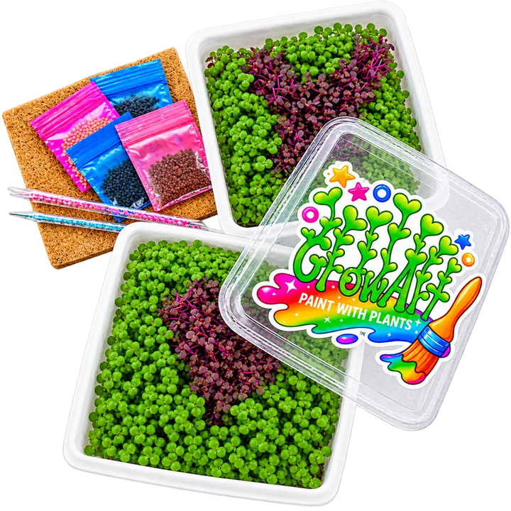 GrowArt™ Grow-Your-Own Art Kit: Edible Microgreens Kit COMPACT Classroom Bundle (24)