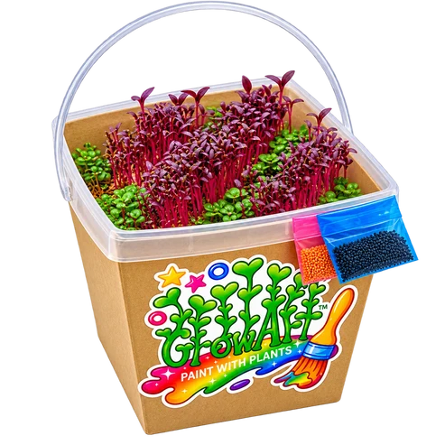 GrowArt™ Grow-Your-Own Art Kit: Edible Microgreens Kit DELUXE