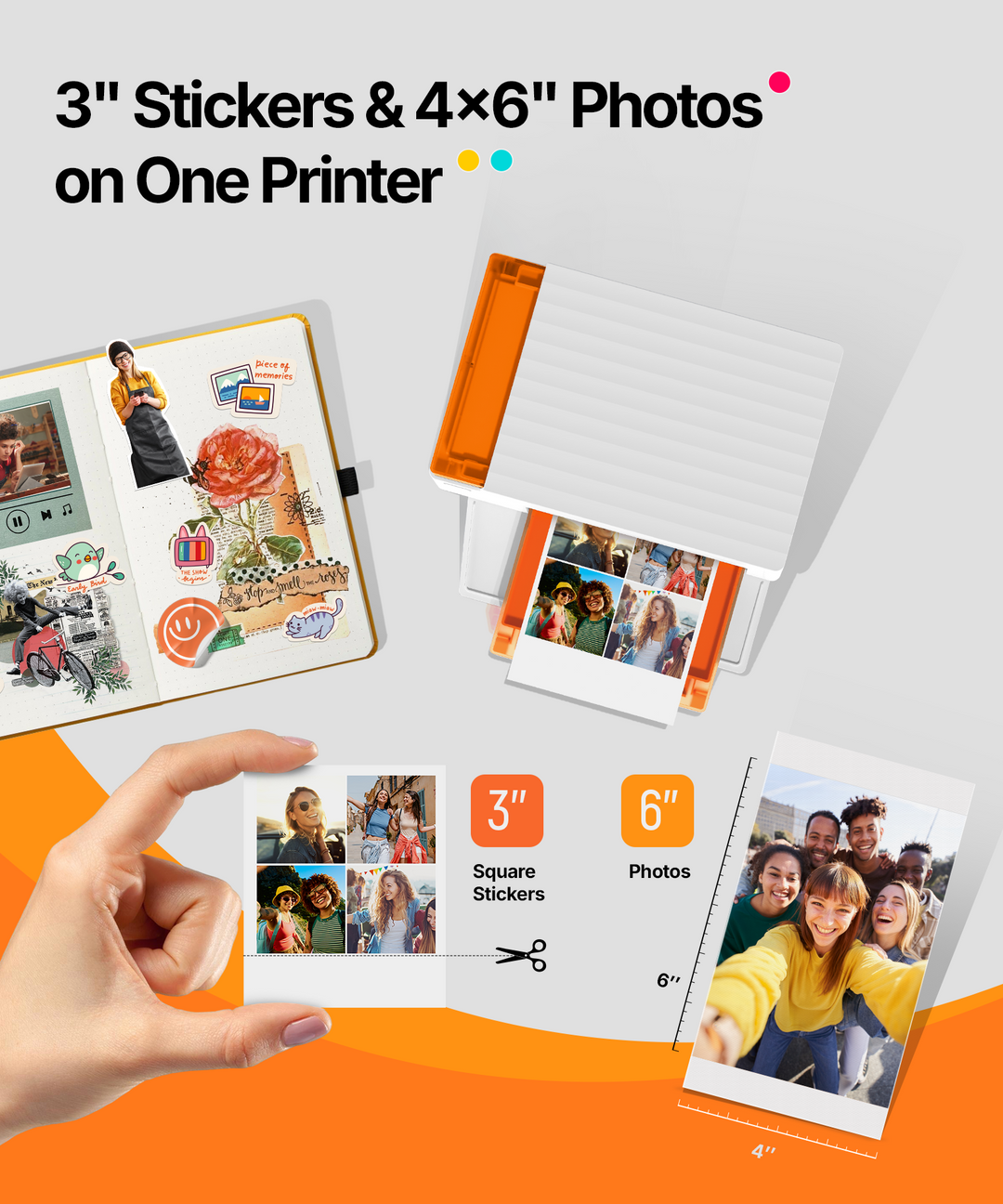 Amber M110 Photo Printer with Photo Paper & Ink Cartridge w/o Battery
