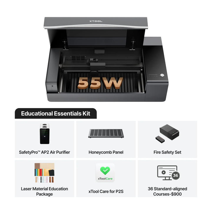 xTool P2S 55W Desktop CO2 Laser Cutter