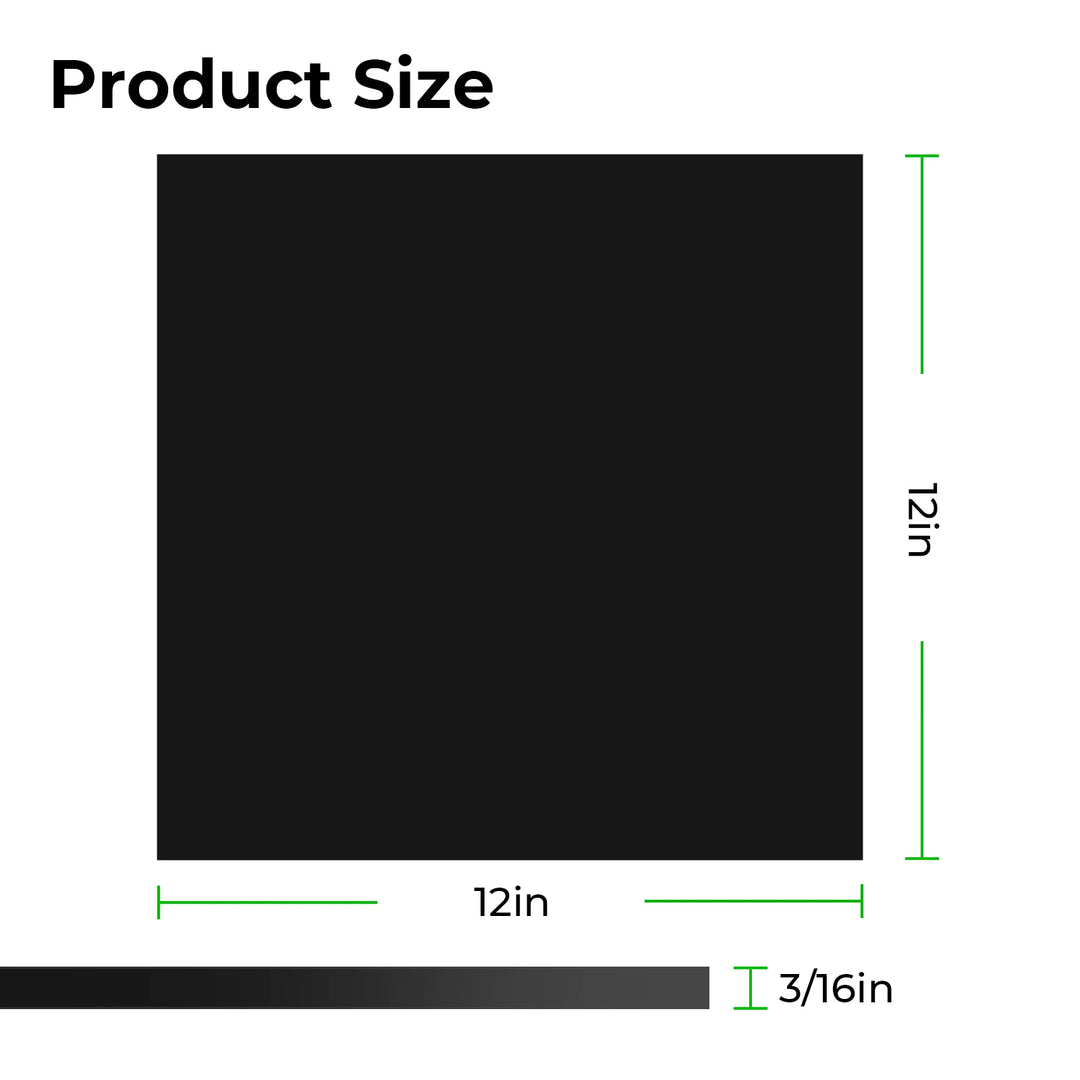 1/5" Black Glossy Acrylic Sheet for Diode Laser Cutting (2pcs)