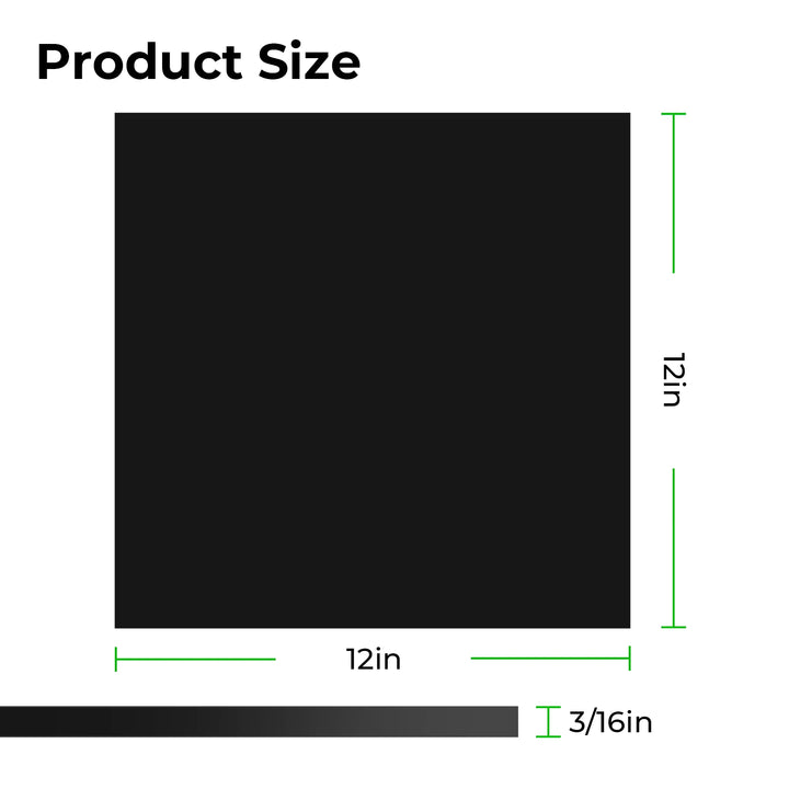 1/5" Black Glossy Acrylic Sheet for Diode Laser Cutting (2pcs)