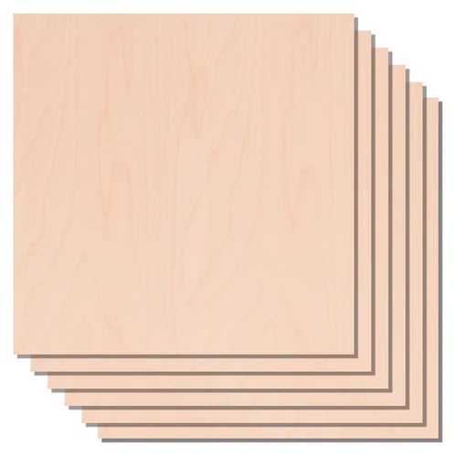 xTool: Maple Plywood - 12x12x1/8in (6 Pack)