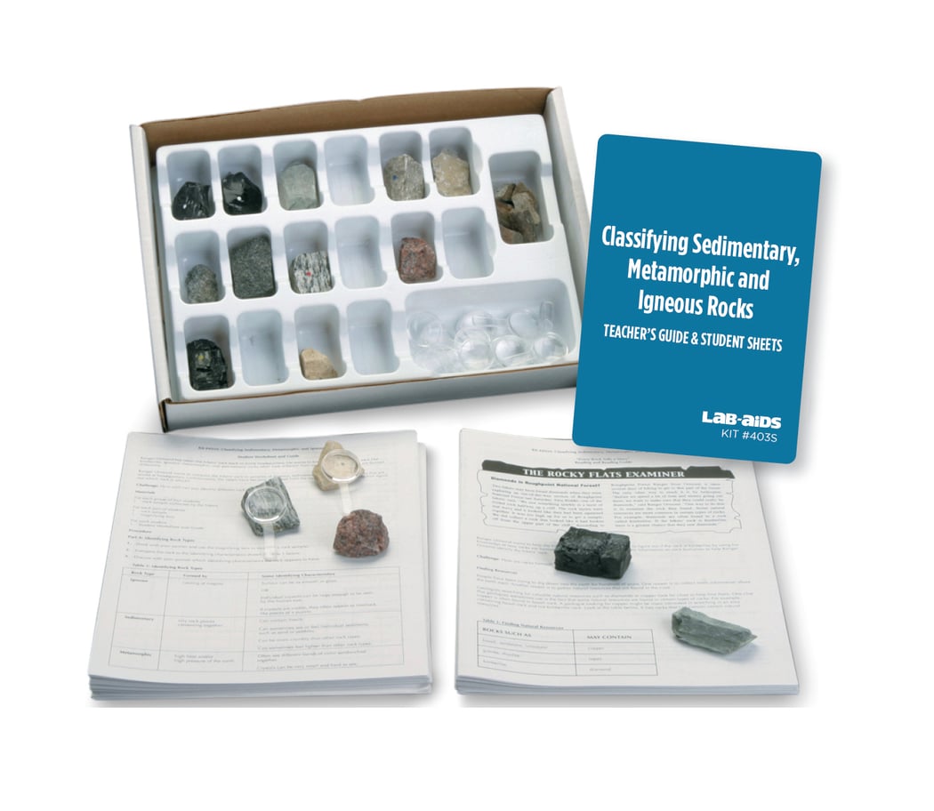 Lab-Aids: Classifying Sedimentary, Igneous, and Metamorphic Rocks Kit
