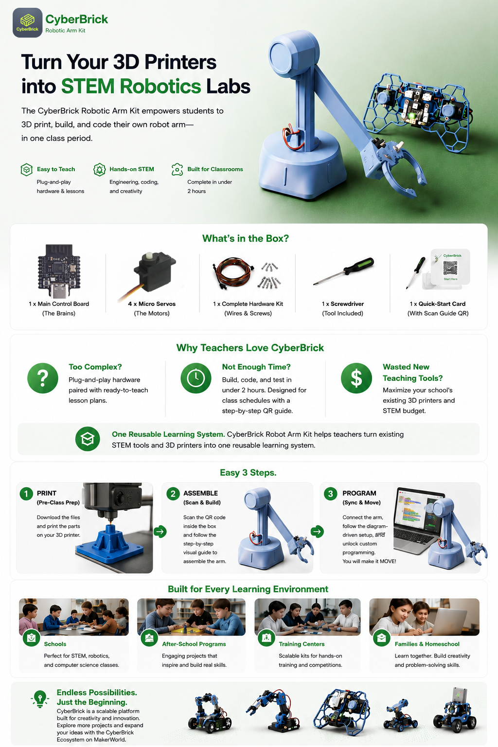 CyberBrick Robotic Arm Kit