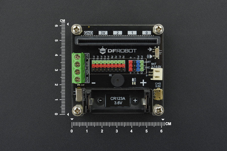 micro: IO-BOX Expansion Board with On-board Li-ion Battery Power