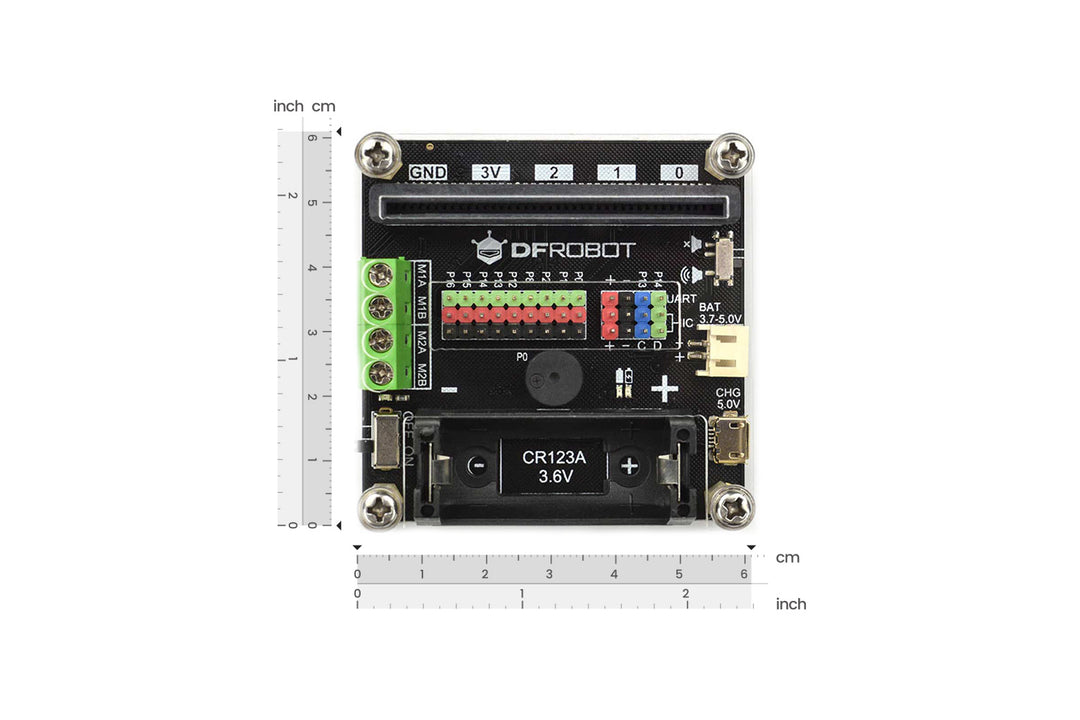 micro: IO-BOX Expansion Board with On-board Li-ion Battery Power