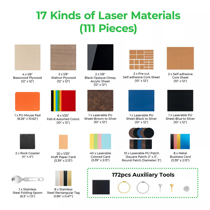 xTool Laser Material Explore Kit