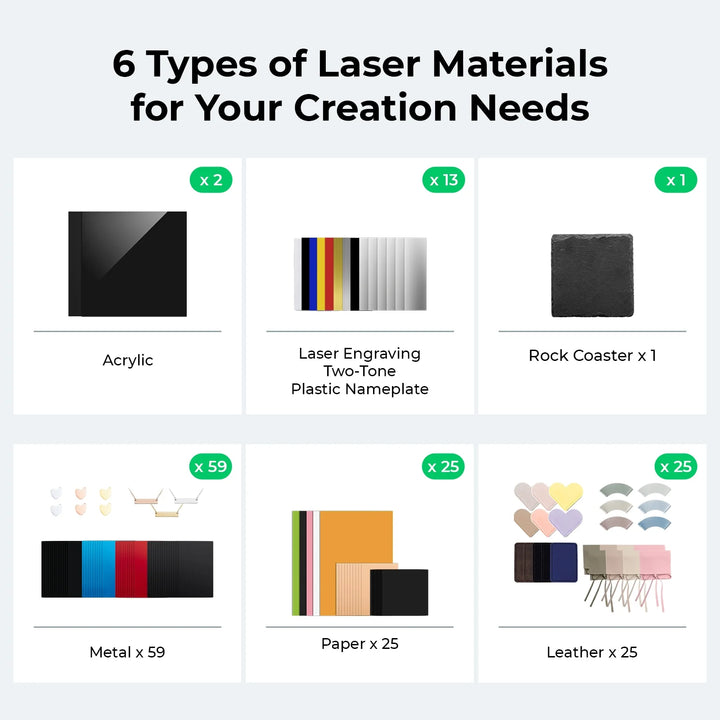 xTool F1 Material Explore Kit (125pcs)