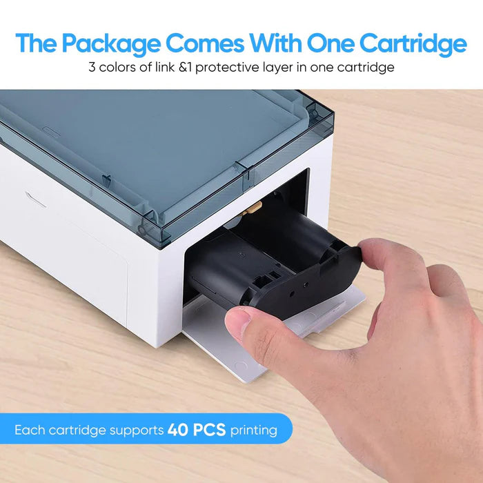 Amber 4x6" Photo Printer Paper & Ink Refill