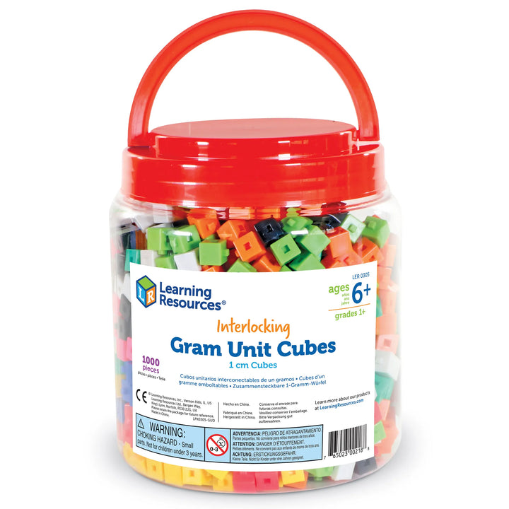 Interlocking Gram Unit Cubes, 1cm, Set of 1,000