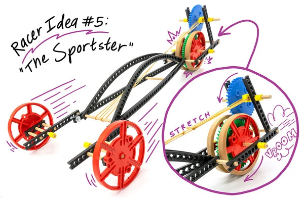 Advanced Rubber Band Racer - 10 Pack