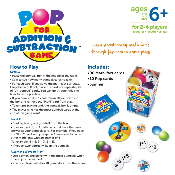 Pop for Addition & Subtraction™ Game