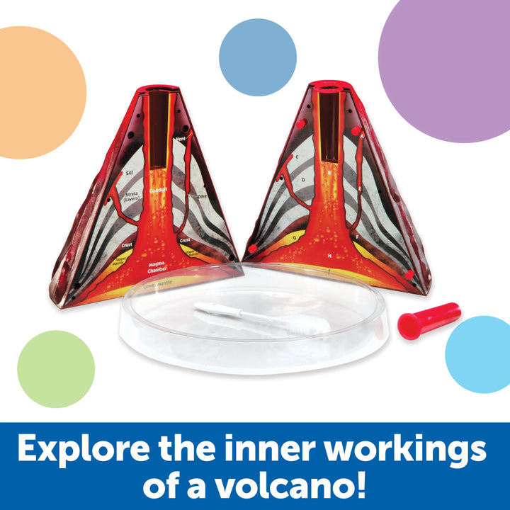 Erupting Cross-Section Volcano Model