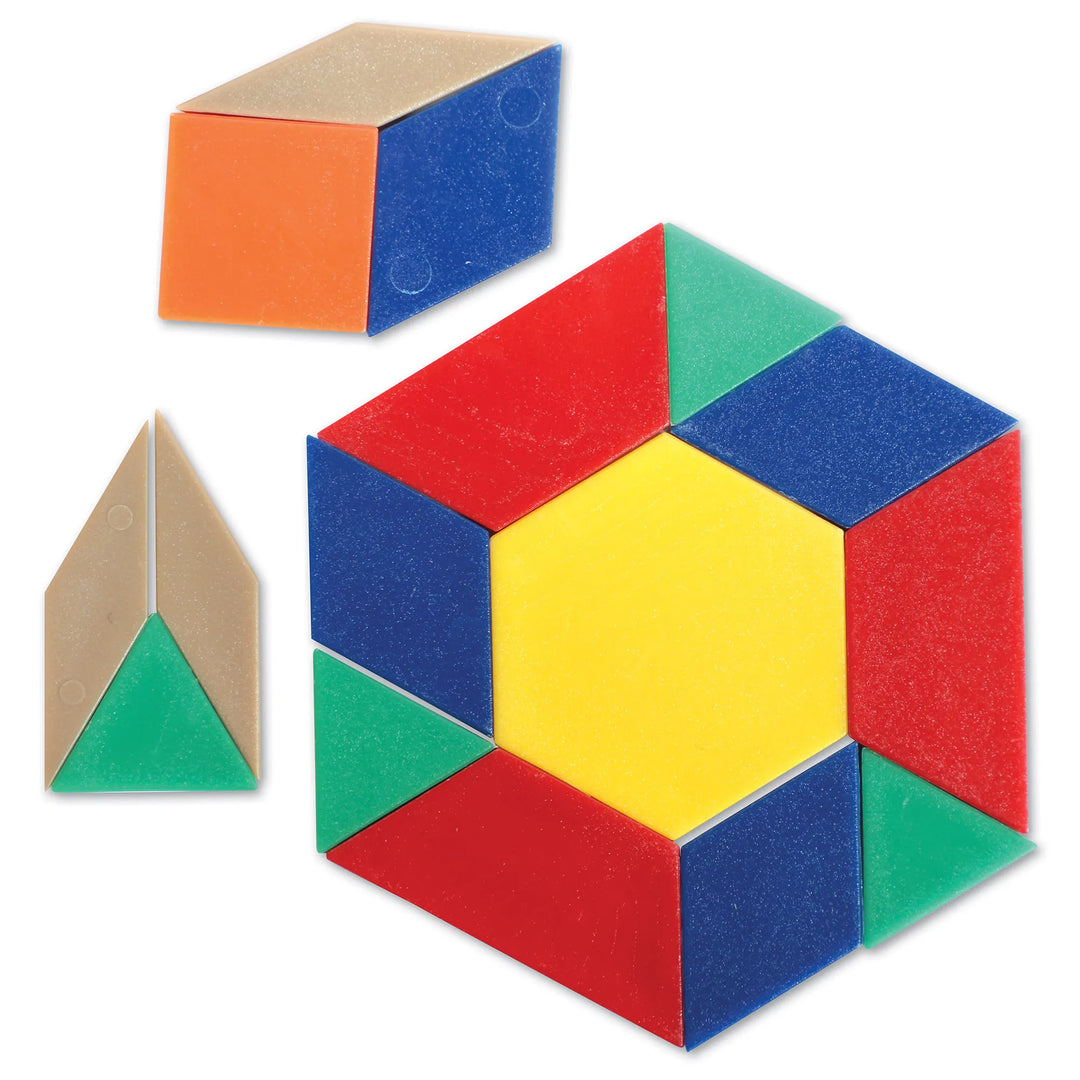 Plastic Pattern Blocks, 0.5 cm, Set of 100