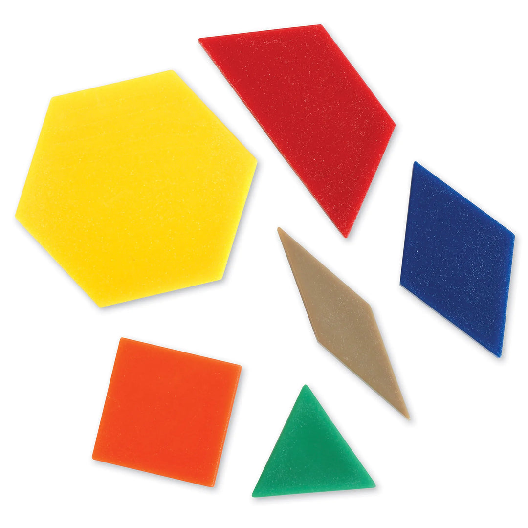 Plastic Pattern Blocks, 0.5 cm, Set of 100