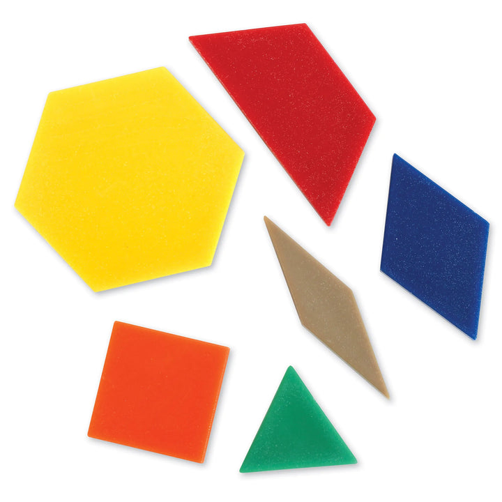 Plastic Pattern Blocks, 0.5 cm, Set of 100