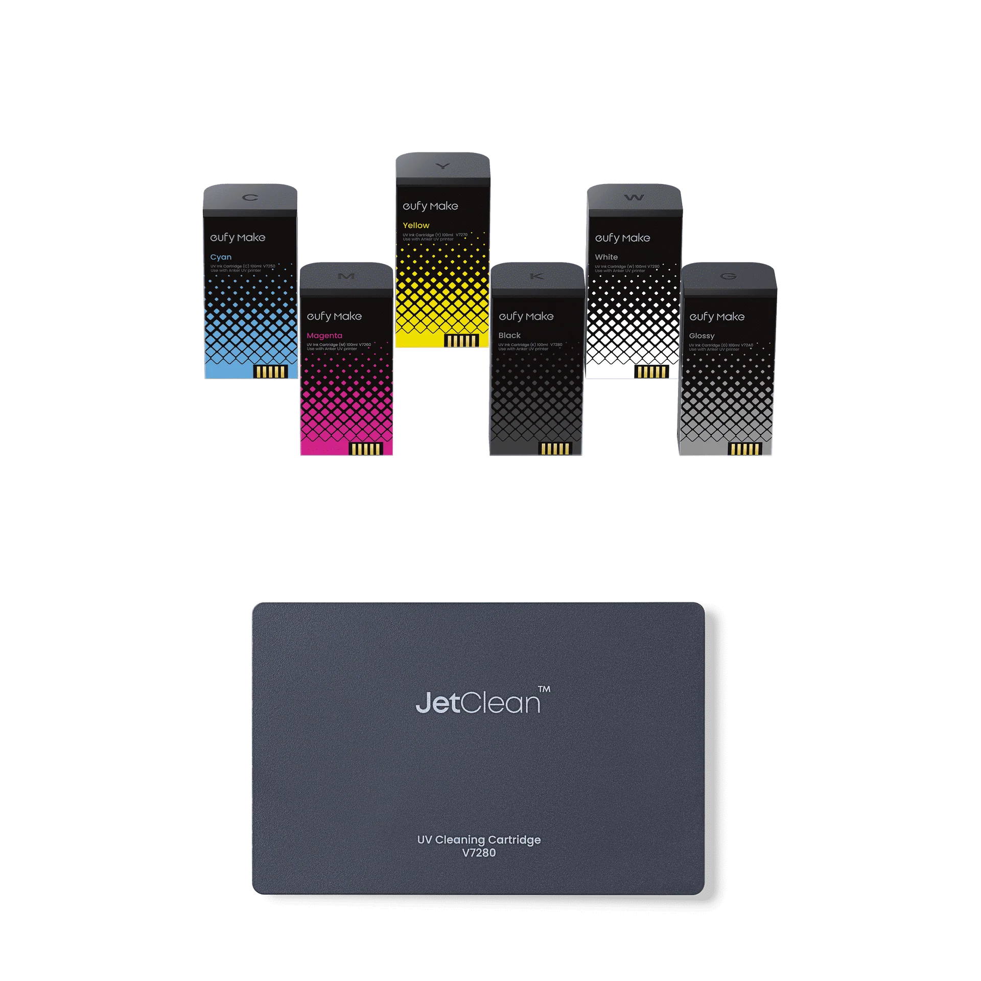 STEMfinity | Ink and Cleaning Cartridge Kit for UV Printer | eufyMake