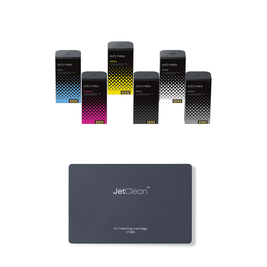 eufyMake Ink and Cleaning Cartridge Kit for UV Printer E1
