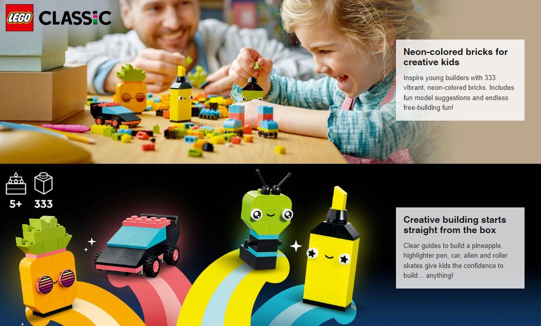 LEGO® Classic: Creative Neon Fun