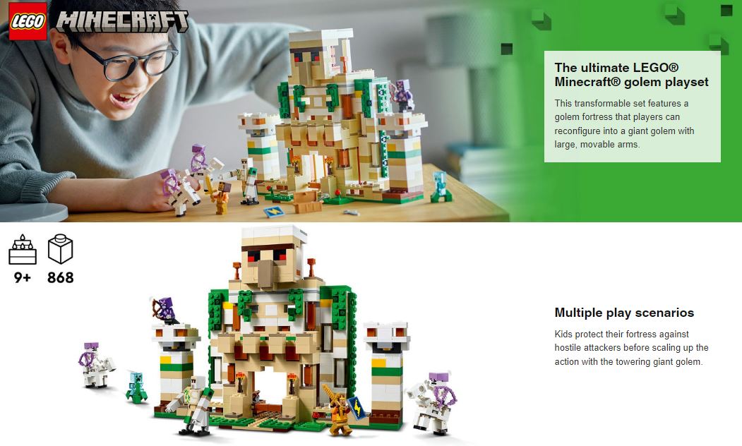 LEGO® Minecraft®: The Iron Golem Fortress