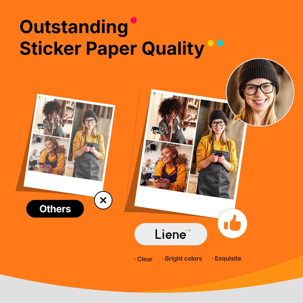 Amber 3x3 Square Sticky Photo Paper