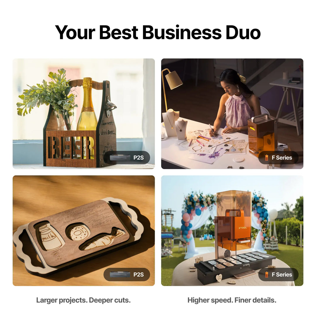 xTool P2S + F2 Ultra(Dual) Ultimate Business Duo