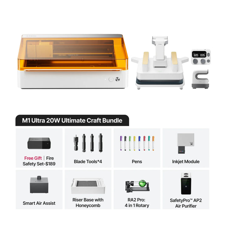 xTool M1 Ultra 20W 4-in-1 Craft Machine