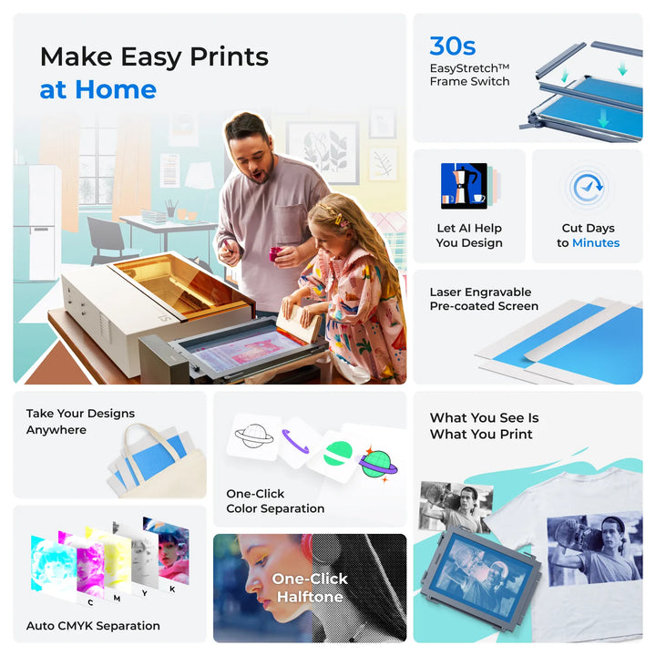 xTool Screen Printer 1.5 Basic Kit For M Series