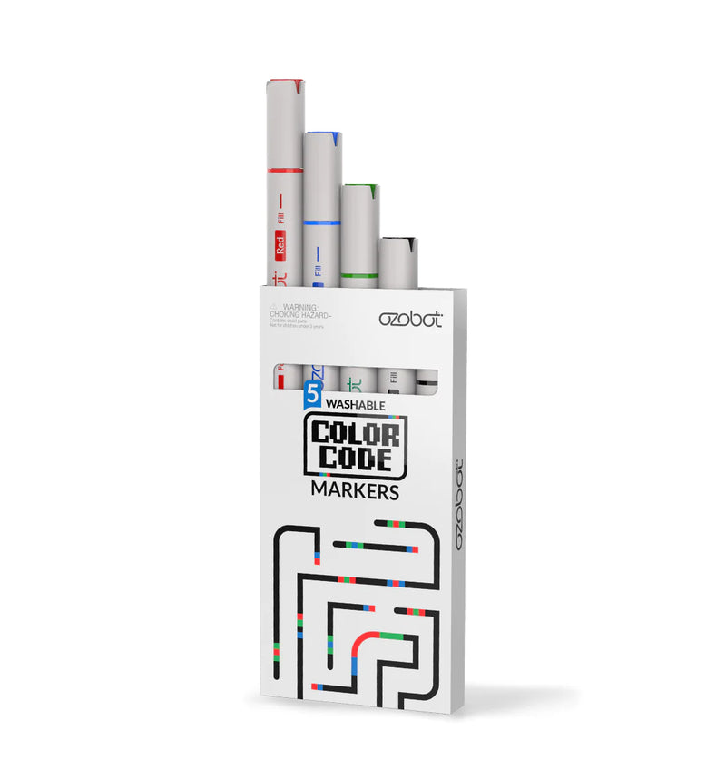 Ozobot Dual-Tip Color Code Markers, 5-Pack
