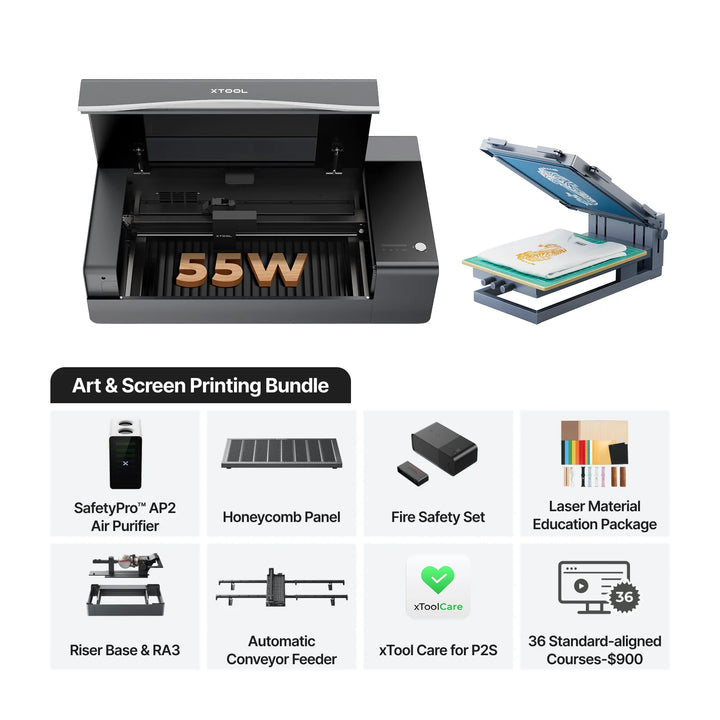 xTool P2S Art & Screen Printing Bundle
