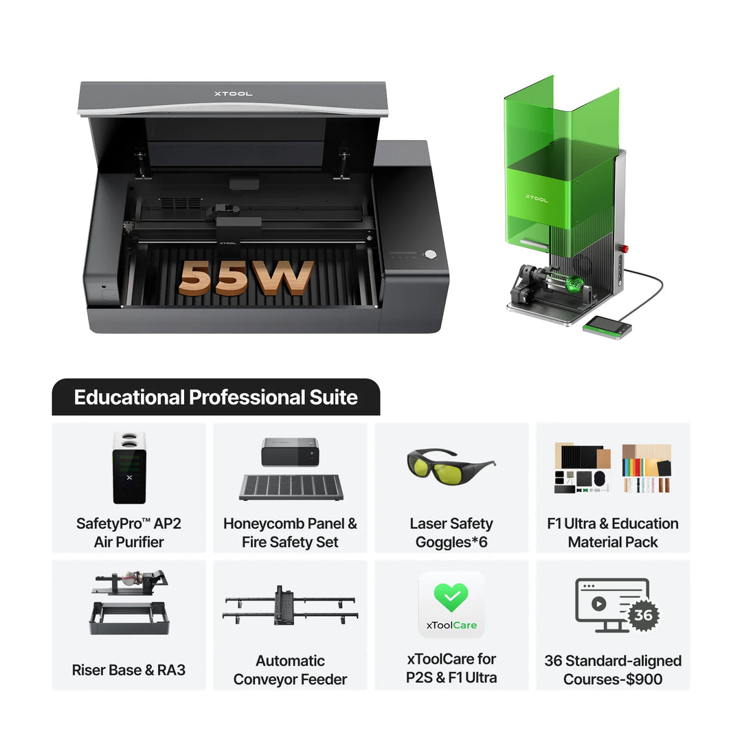 xTool P2S 55W Desktop CO2 Laser Cutter