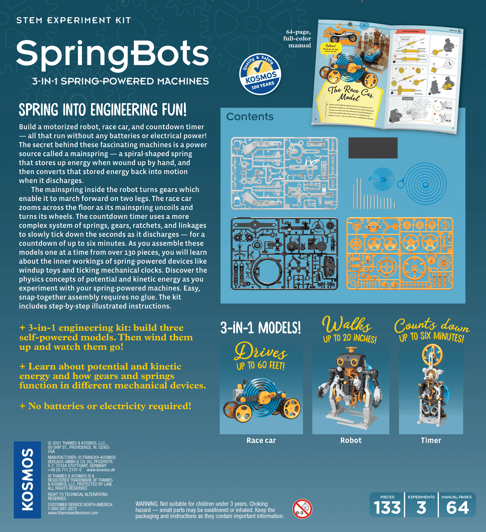 SpringBots: 3-in-1 Spring-Powered Machines - Thames & Kosmos - STEMfinity