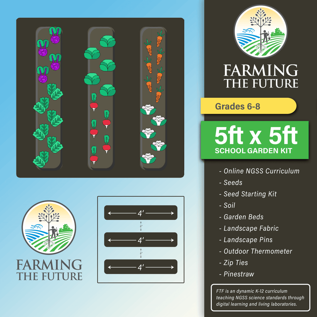 6-8 Raised Garden Laboratory w/ Curriculum Subscription - Farming The Future - STEMfinity
