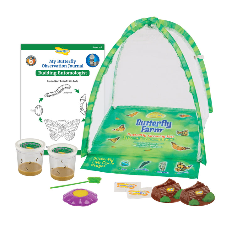 Insect Lore Butterfly Farm Kit with Two LIVE Cups of Caterpillars - Insect Lore - STEMfinity