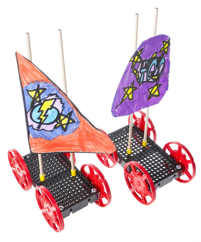  Rubber Band Vehicle/Racer Kit - with high-tech Braking