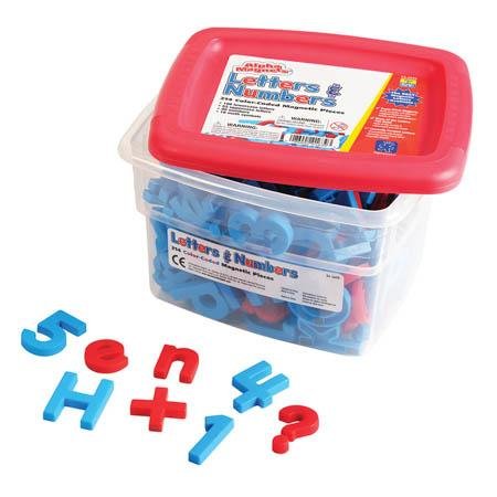 AlphaMagnets® and MathMagnets Color-Coded Magnets, Set of 214 - STEMfinity